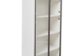 Load image into Gallery viewer, Gammel High Bookcase with Glass Doors - White
