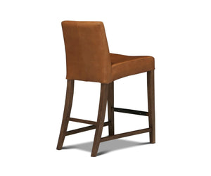 Barrima Counter Stool - Saddle/Walnut