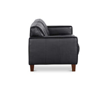 Load image into Gallery viewer, Gregata Leather Loveseat - Black
