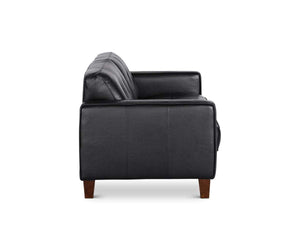 Gregata Leather Loveseat - Black