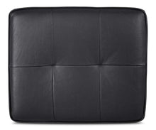 Load image into Gallery viewer, Gregata Leather Ottoman - Black
